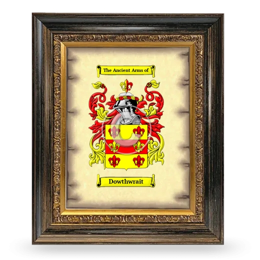 Dowthwrait Coat of Arms Framed - Heirloom