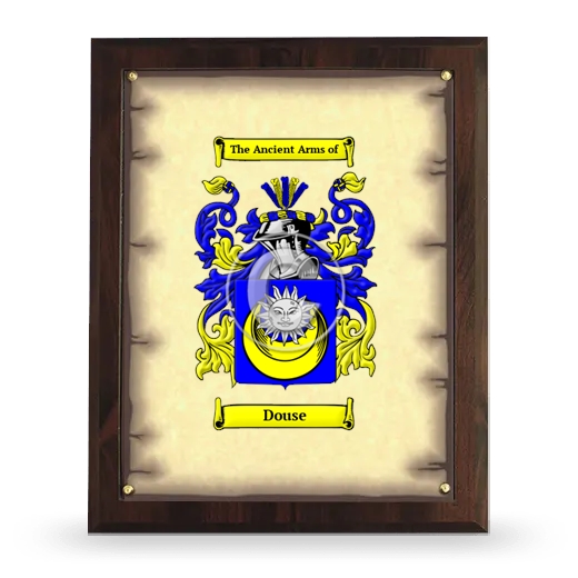 Douse Coat of Arms Plaque