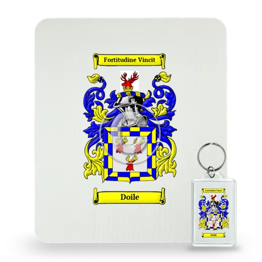 Doile Mouse Pad and Keychain Combo Package