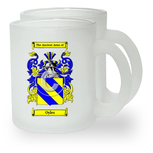 Oyles Pair of Frosted Glass Mugs