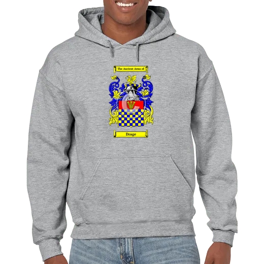 Drage Grey Unisex Coat of Arms Hooded Sweatshirt