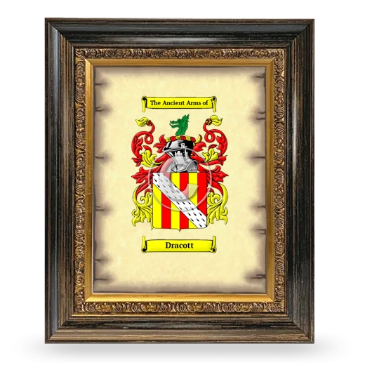 Dracott Coat of Arms Framed - Heirloom