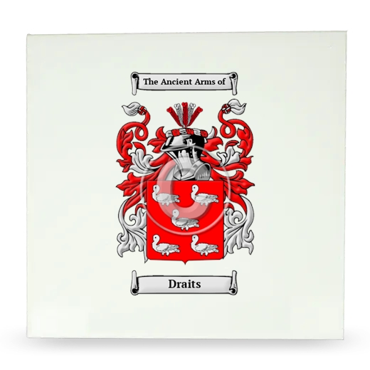Draits Large Ceramic Tile with Coat of Arms