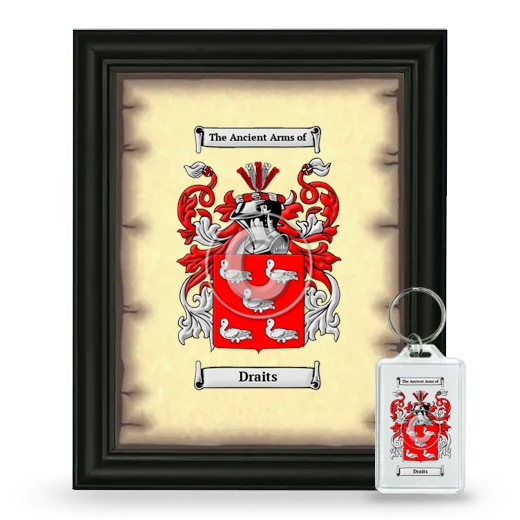 Draits Framed Coat of Arms and Keychain - Black