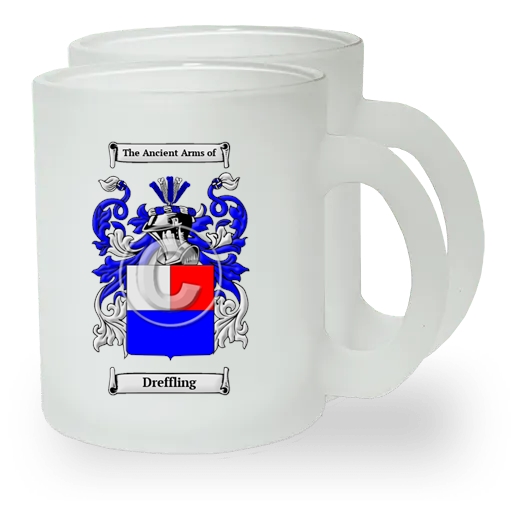 Dreffling Pair of Frosted Glass Mugs