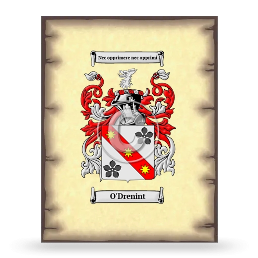 O'Drenint Coat of Arms Print