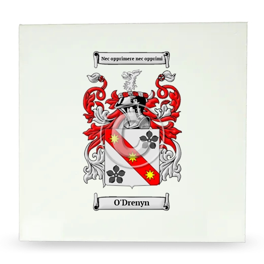 O'Drenyn Large Ceramic Tile with Coat of Arms