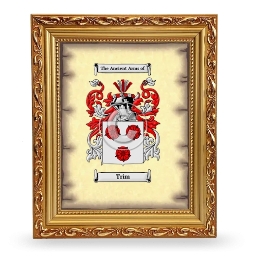 Trim Coat of Arms Framed - Gold