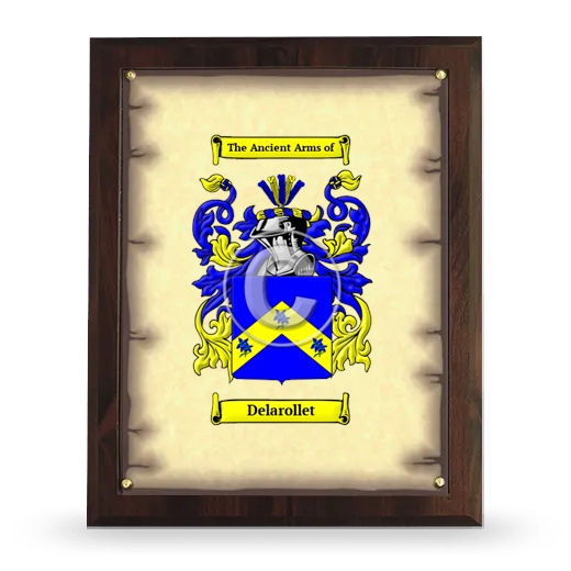 Delarollet Coat of Arms Plaque