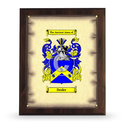 Droler Coat of Arms Plaque