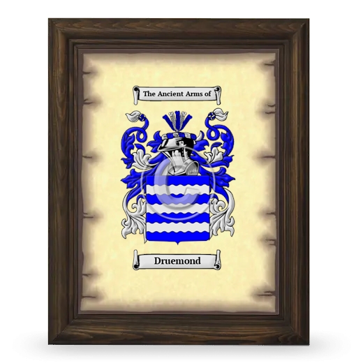 Druemond Coat of Arms Framed - Brown