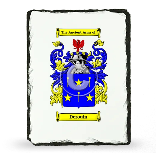 Derouin Coat of Arms Slate