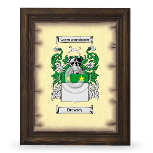 Drewrey Coat of Arms Framed - Brown