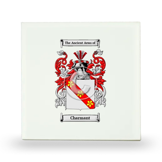 Charmant Small Ceramic Tile with Coat of Arms