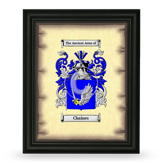 Chaines Coat of Arms Framed - Black