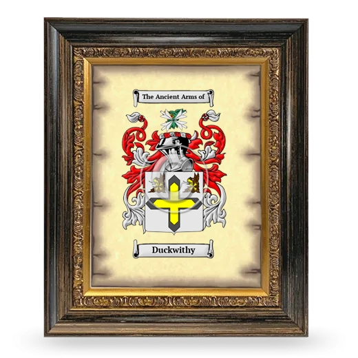 Duckwithy Coat of Arms Framed - Heirloom