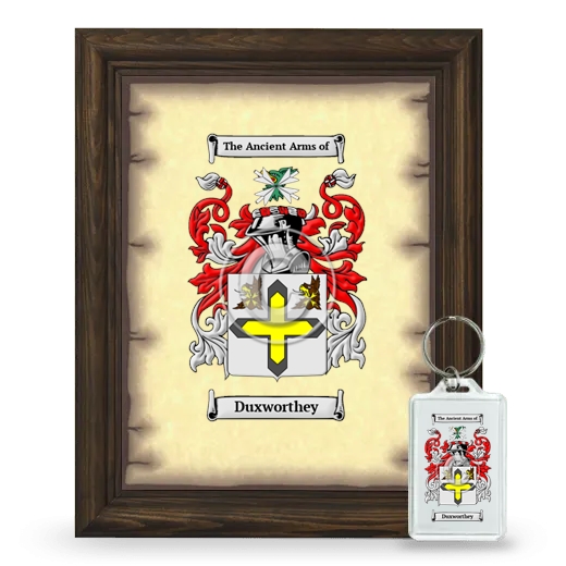 Duxworthey Framed Coat of Arms and Keychain - Brown