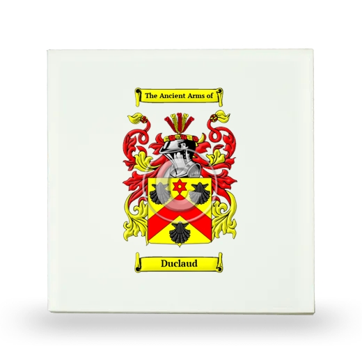 Duclaud Small Ceramic Tile with Coat of Arms