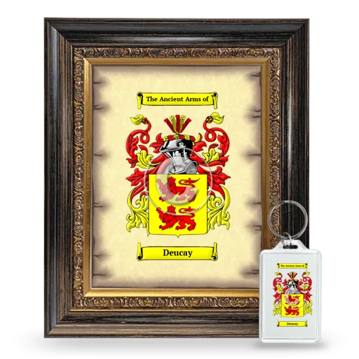 Deucay Framed Coat of Arms and Keychain - Heirloom