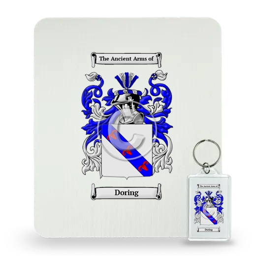 Doring Mouse Pad and Keychain Combo Package