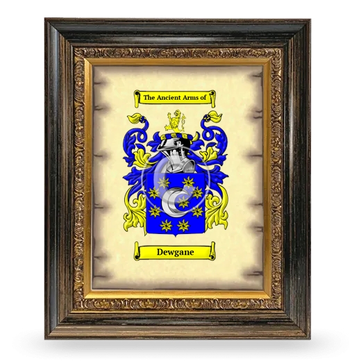 Dewgane Coat of Arms Framed - Heirloom