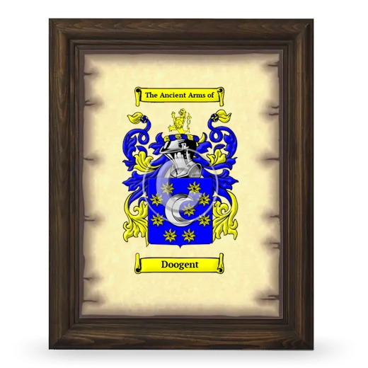 Doogent Coat of Arms Framed - Brown