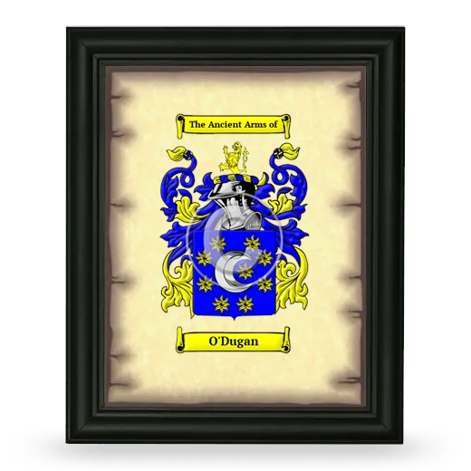 O'Dugan Coat of Arms Framed - Black