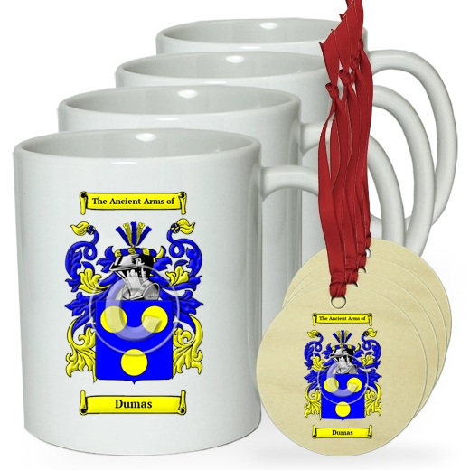 Dumas Set of 4 Classic Mugs and Ornaments