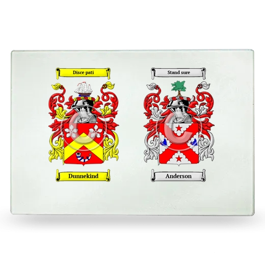 Double Coat of Arms Glass Cutting Board