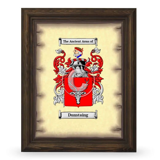 Dunstaing Coat of Arms Framed - Brown