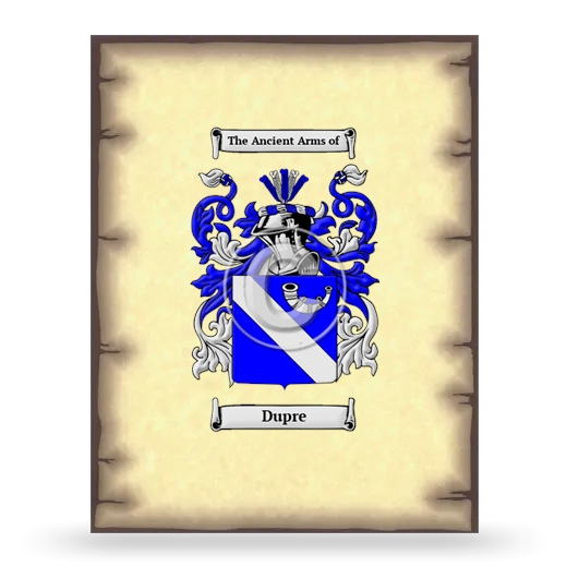 Dupre Coat of Arms Print