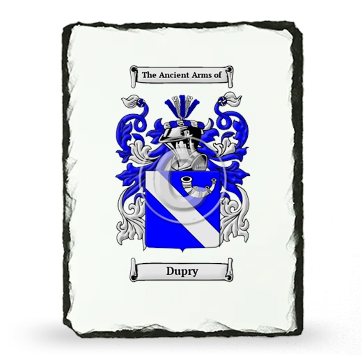 Dupry Coat of Arms Slate