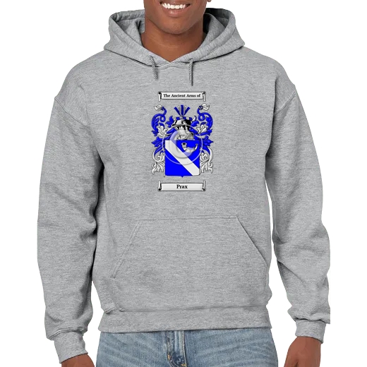 Prax Grey Unisex Coat of Arms Hooded Sweatshirt