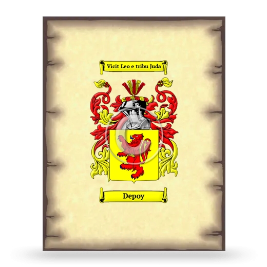 Depoy Coat of Arms Print