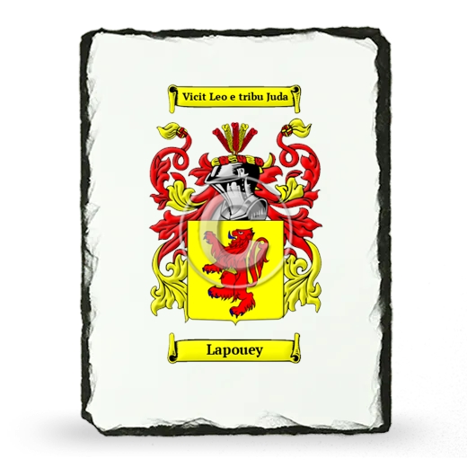 Lapouey Coat of Arms Slate