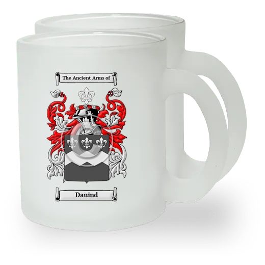 Dauind Pair of Frosted Glass Mugs