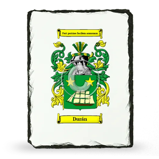 Durán Coat of Arms Slate