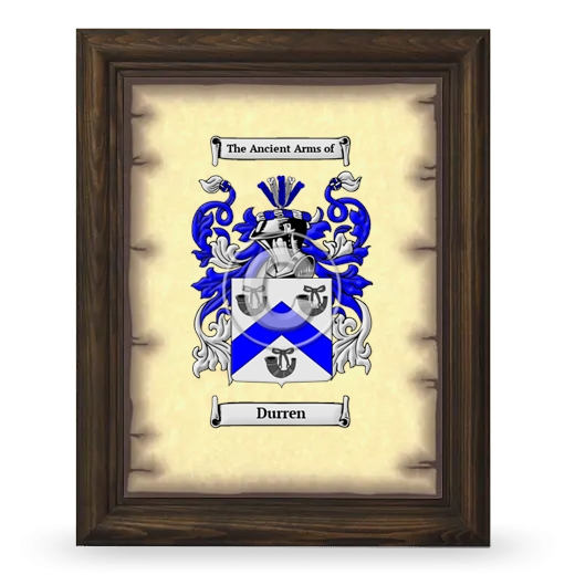 Durren Coat of Arms Framed - Brown