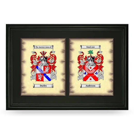 Double Coat of Arms Framed - Black