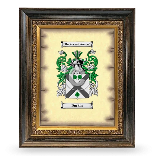 Durkin Coat of Arms Framed - Heirloom