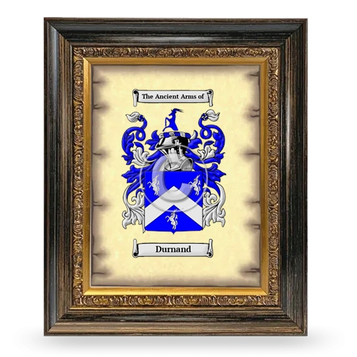 Durnand Coat of Arms Framed - Heirloom