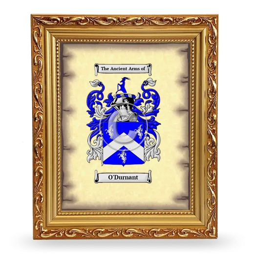 O'Durnant Coat of Arms Framed - Gold