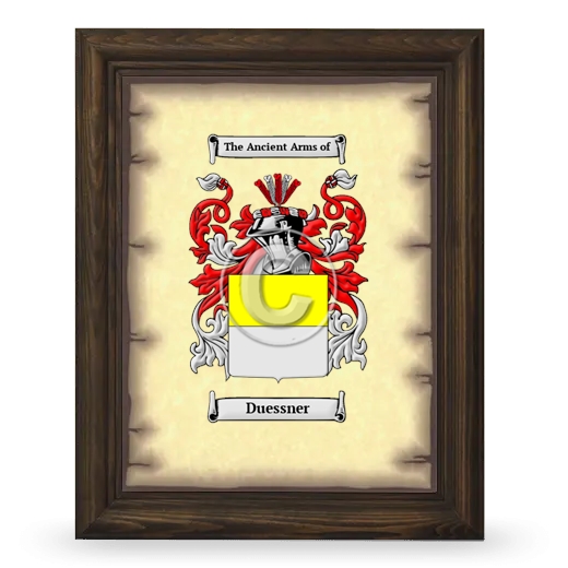 Duessner Coat of Arms Framed - Brown