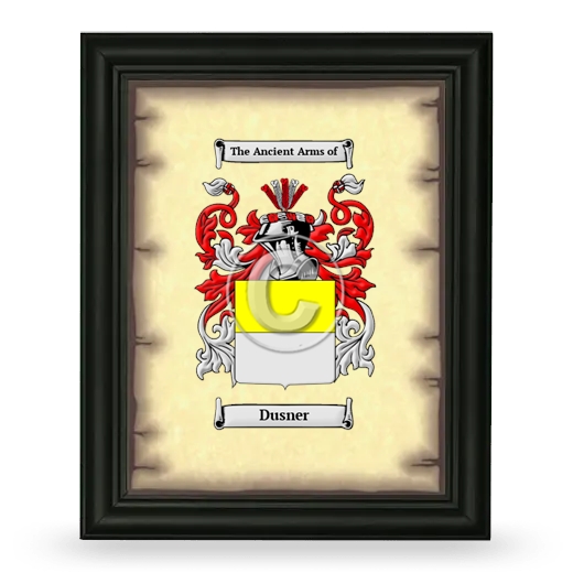 Dusner Coat of Arms Framed - Black