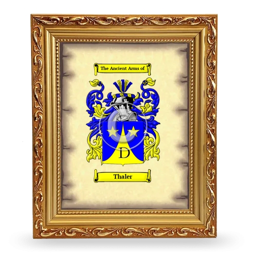 Thaler Coat of Arms Framed - Gold