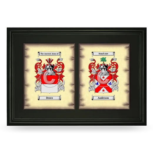 Double Coat of Arms Framed - Black