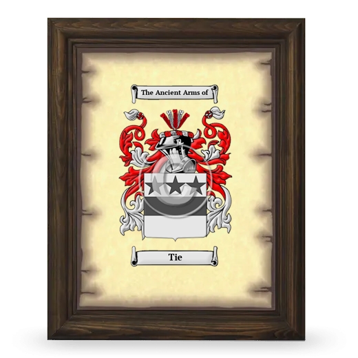 Tie Coat of Arms Framed - Brown