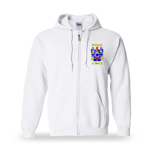 Dijkman Unisex Coat of Arms Zip Sweatshirt - White