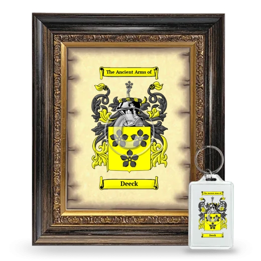 Deeck Framed Coat of Arms and Keychain - Heirloom