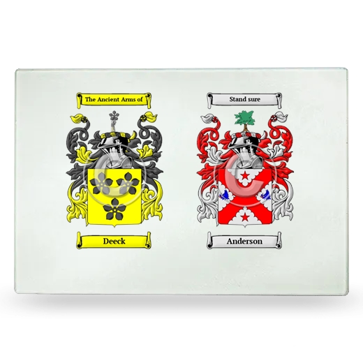 Double Coat of Arms Glass Cutting Board